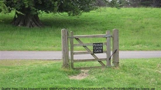 Close the gate...