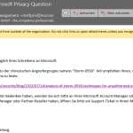 Antwort von Microsoft auf eine Anfrage bezüglich des Vorfalles!