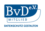 Mitglied im Berufsverband der Datenschutzbeauftragten Deutschlands (BvD) e.V.